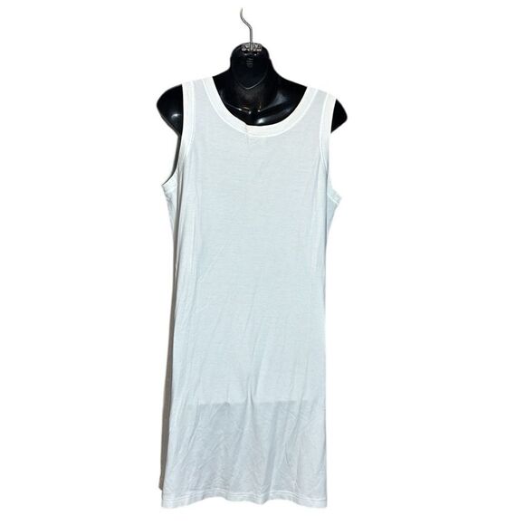 P. Jamas 100% Pima cotton white butterknits nightgown sleeveless capsule - Picture 3 of 5